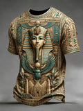 Men's Ancient Egyptian Art Print Casual T-Shirt