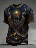 Men's Ancient Egyptian Art Print Casual T-Shirt