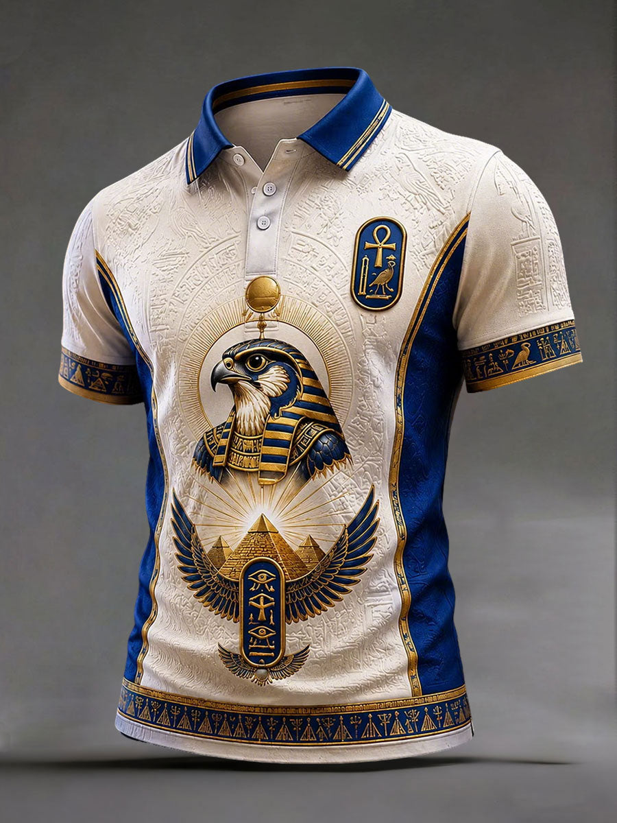 Men's Ancient Egyptian Art Print Casual Shirt