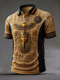 Men's Ancient Egyptian Art Print Casual Shirt
