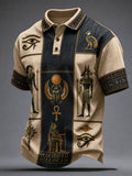 Men's Ancient Egyptian Art Print Casual Top
