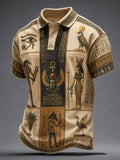 Men's Ancient Egyptian Art Print Casual Top