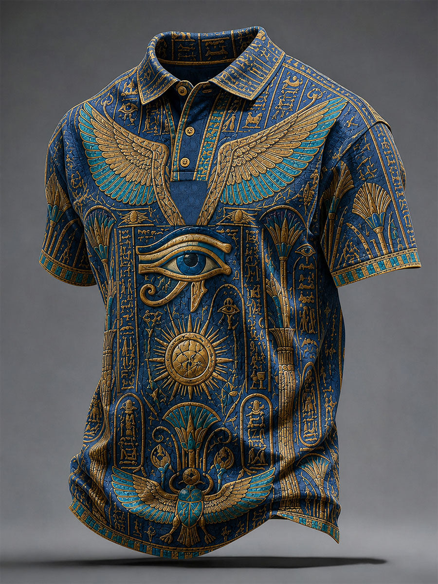 Men's Ancient Egyptian Art Print Casual Top