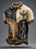 Men's Ancient Egyptian Art Print Casual Top