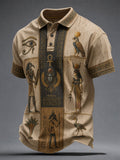 Men's Ancient Egyptian Art Print Casual Top