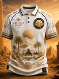 Retro Ancient Egyptian Art Print Casual Vacation Style Polo Shirt