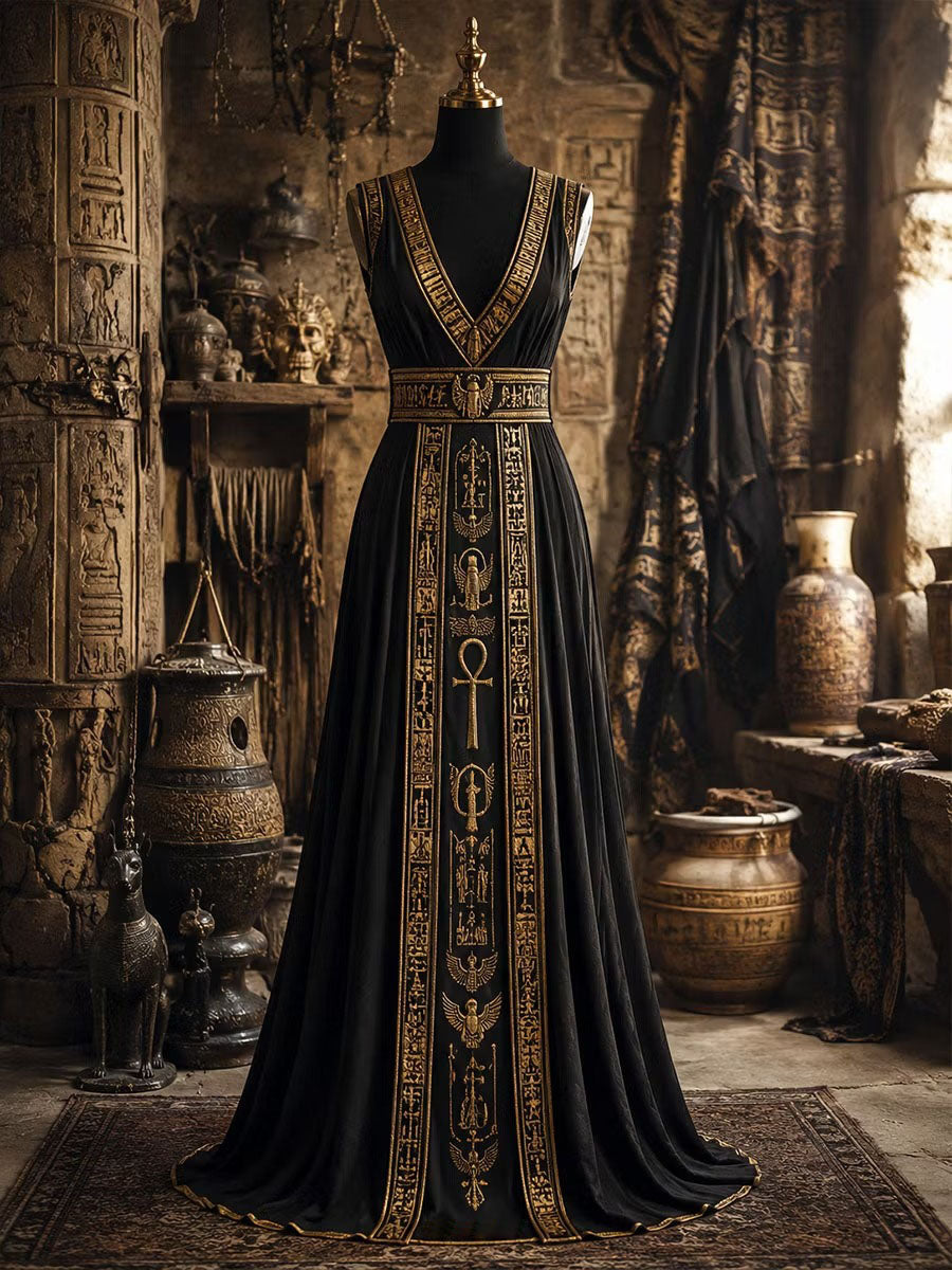 Women's Egypt Art Maxi Dress