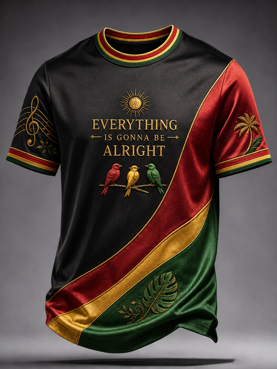 Classic Casual T-Shirt for Retro Reggae Fans