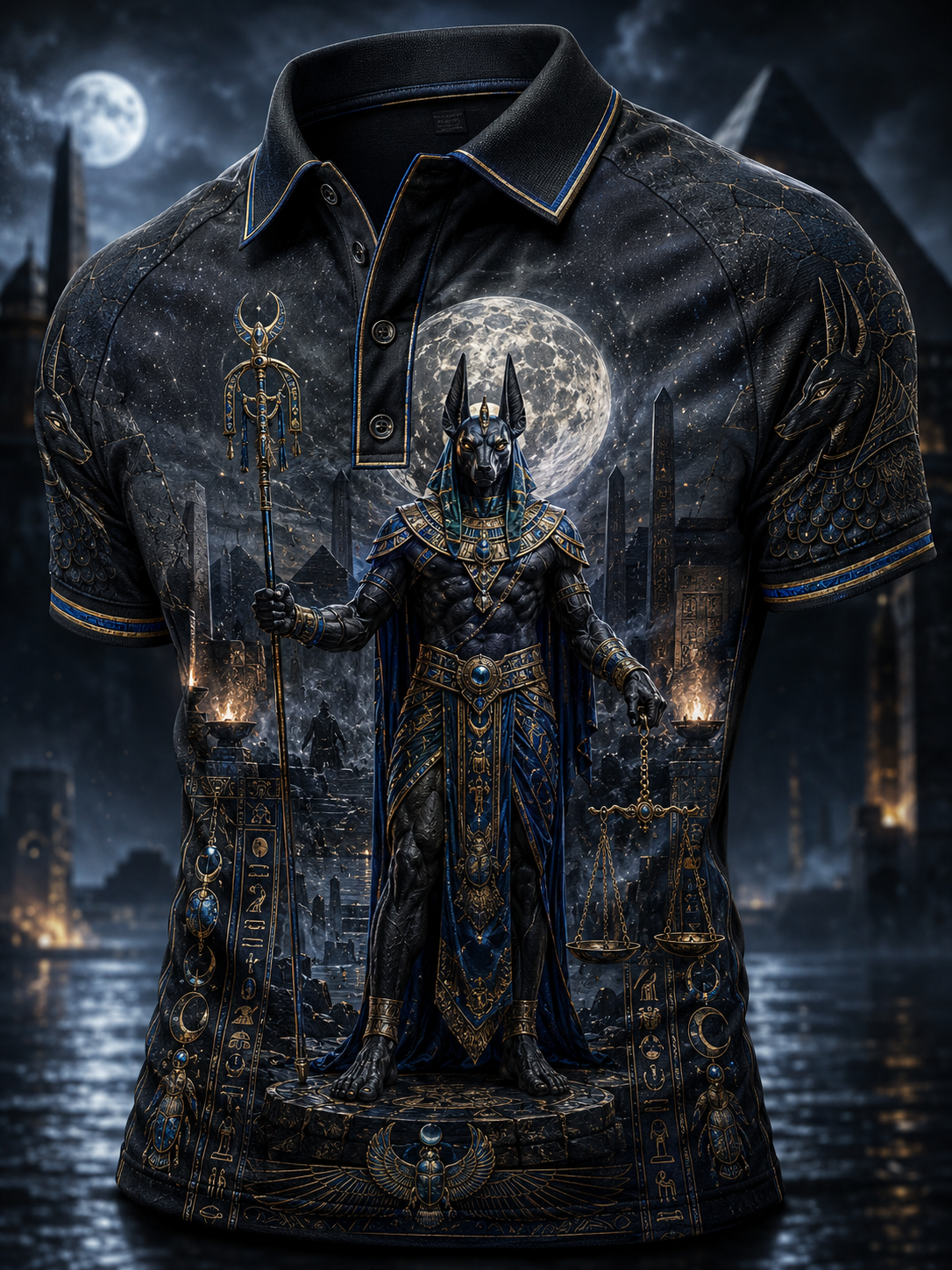Men's Ancient Egyptian Civilization Art Polo Shirt