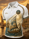Men's Egyptian Civilization Art Print Polo Shirt