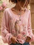 Women's Egyptian Civilization Cotton-Linen Shirt