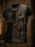 Casual T-Shirt With Vintage Ancient Egyptian Art Print