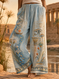 Women's Egyptian Culture Comfortable High Stretch Flared Pants