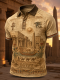 Men's Egyptian Civilization Art Print Polo Shirt