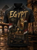 Men's Egyptian Civilization Art Print Polo Shirt