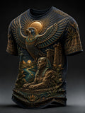 Men’s Ancient Egyptian Civilization Printed Casual Short-Sleeve T-Shirt