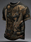 Men’s Ancient Egyptian Civilization Printed Casual Short-Sleeve T-Shirt