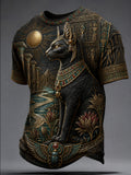 Men’s Ancient Egyptian Civilization Printed Casual Short-Sleeve T-Shirt