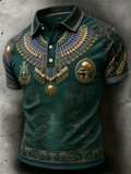 Men's Egyptian Civilization Art Print Polo Shirt