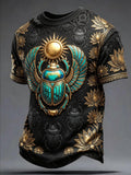 Men’s Ancient Egyptian Civilization Printed Casual Short-Sleeve T-Shirt