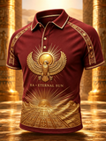 Men's Egyptian Civilization Art Print Polo Shirt