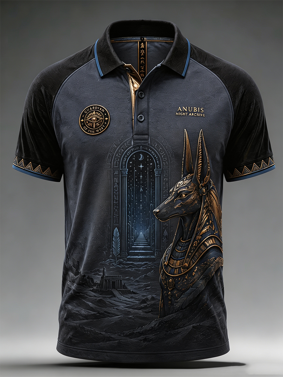 Men's Egyptian Civilization Art Print Polo Shirt