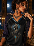 Women's Egyptian Civilization Linen Short-Sleeved T-Shirt