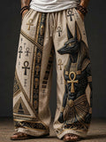 Men’s Ancient Egyptian Ra God of the Sun Art Print Loose Drawstring Waist Pants