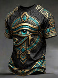 Men’s Egyptian Ancient Art and Culture Printed Casual Short-Sleeve T-Shirt