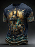 Men’s Egyptian Ancient Art and Culture Printed Casual Short-Sleeve T-Shirt
