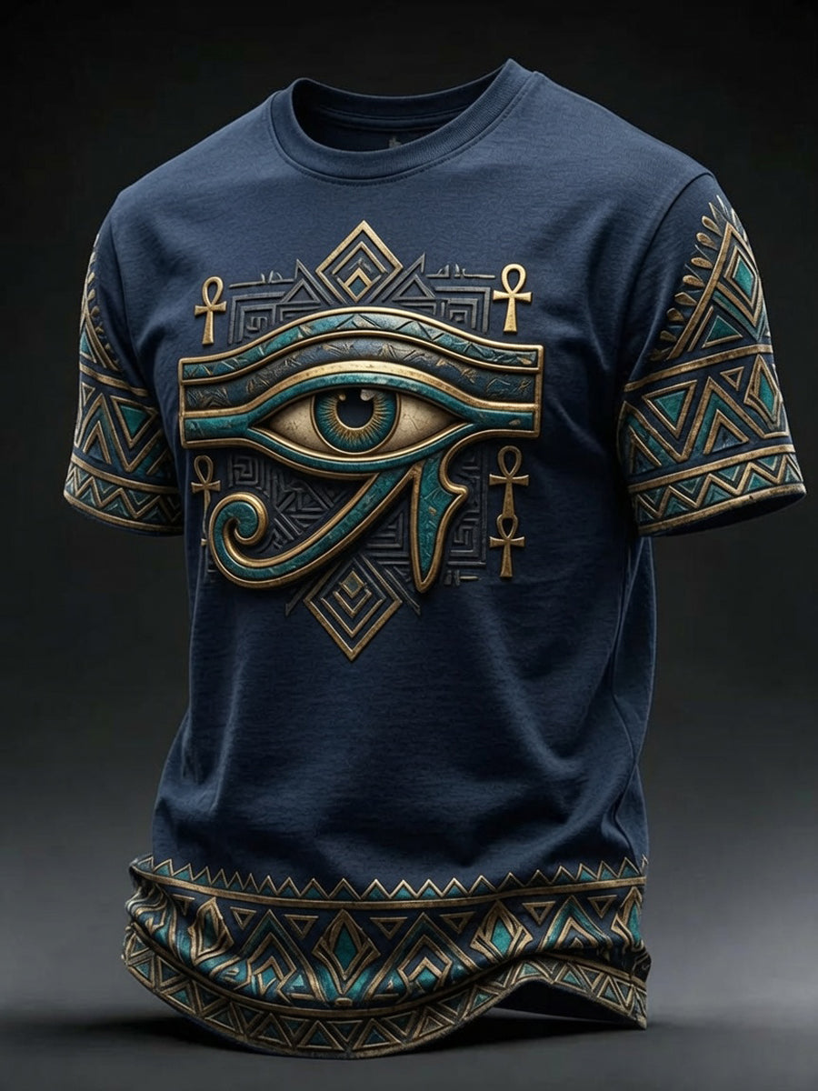 Men’s Art Printed Ancient Egyptian Civilization Leisure T-Shirt