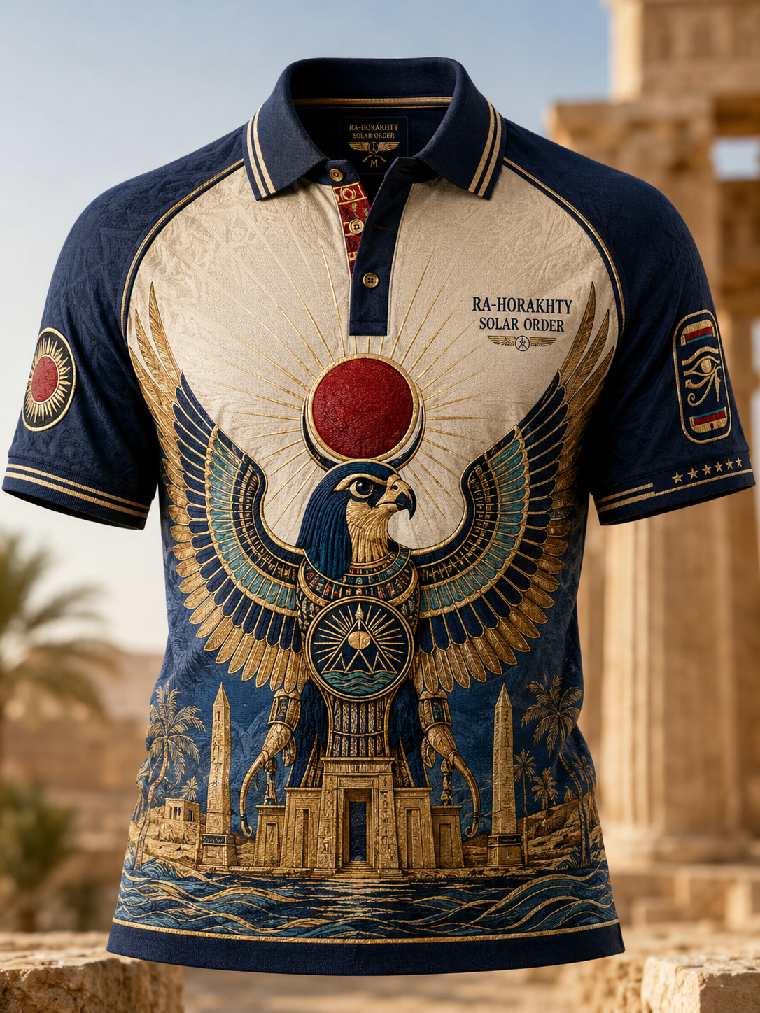 Men's Egyptian Civilization Art Print Polo Shirt