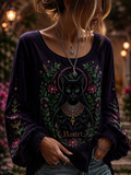 Women's Egyptian Civilization Cotton-Linen Shirt