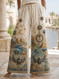 Women's Egyptian Civilization Comfortable High Stretch Flared Pants