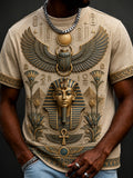 Men’s Art Print of Ancient Egyptian Casual Short-Sleeve T-Shirt