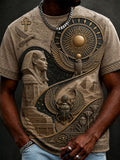 Men’s Art Print of Ancient Egyptian Casual Short-Sleeve T-Shirt