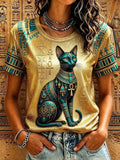 Women’s Art Print of Ancient Egyptian Casual Short-Sleeve T-Shirt
