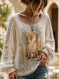 Women's Egyptian Islam Cotton-Linen Shirt