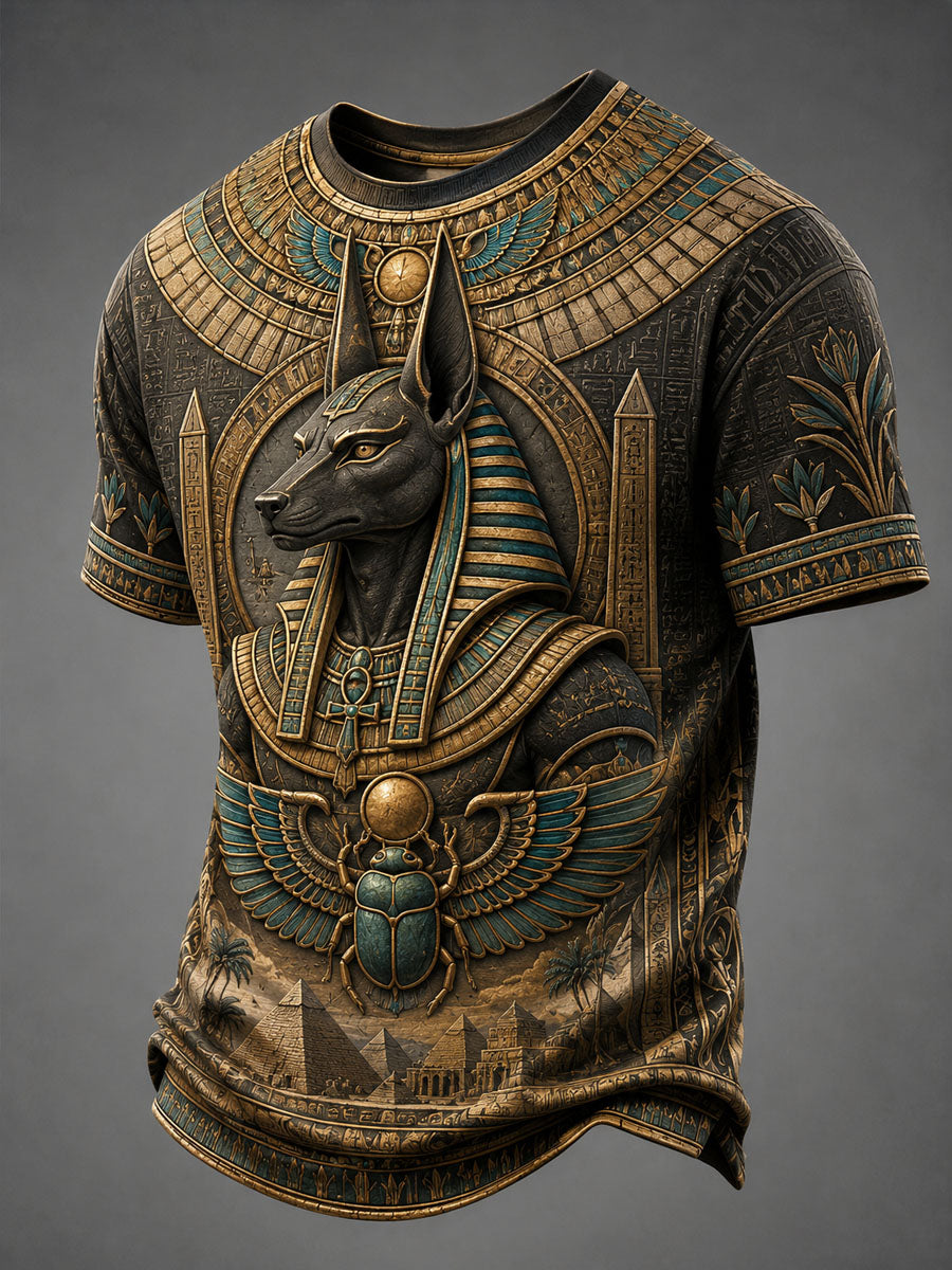 Men’s Ancient Egyptian Civilization Printed Casual T-Shirt
