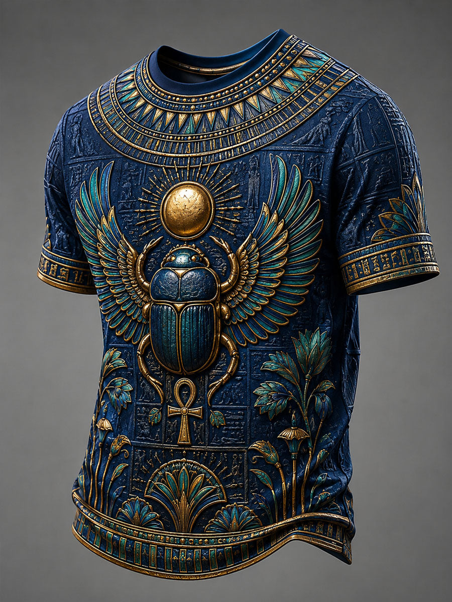Men’s Ancient Egyptian Civilization Printed Casual T-Shirt