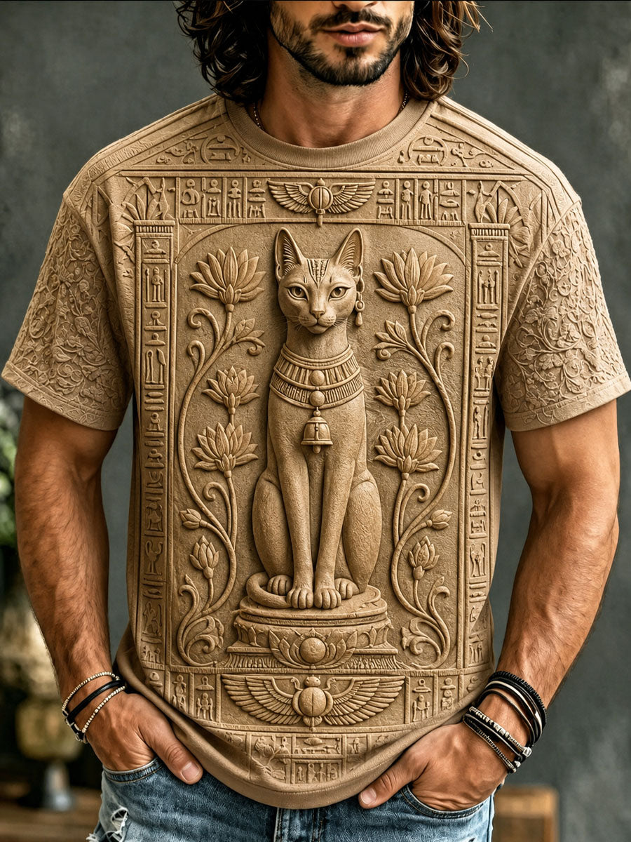 Men’s Ancient Egyptian Civilization Printed Casual T-Shirt