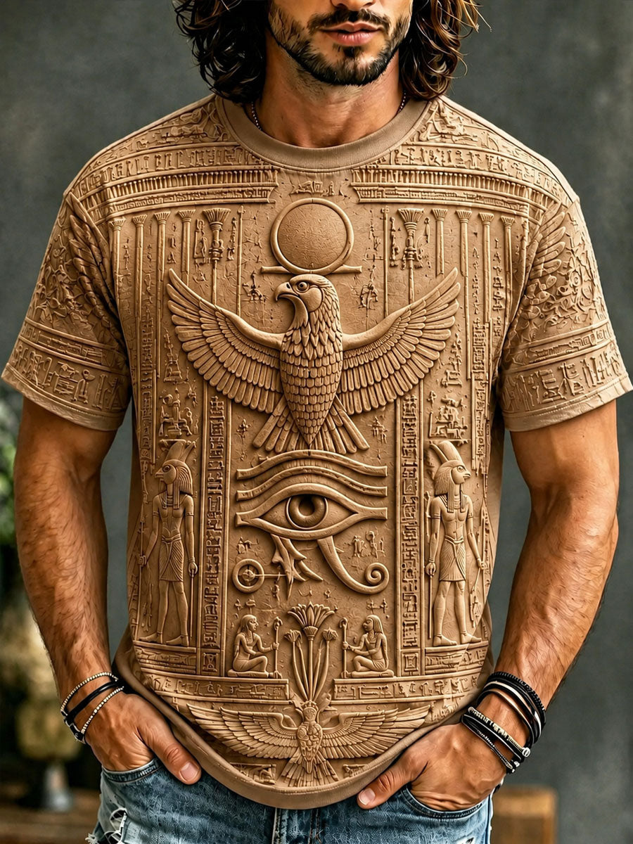Men’s Ancient Egyptian Civilization Printed Casual T-Shirt