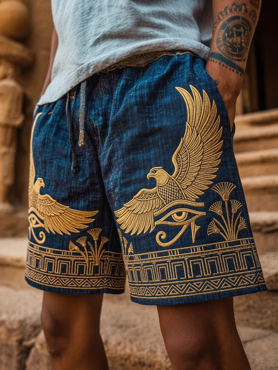 Men’s Ancient Egyptian Civilization Printed Casual Shorts