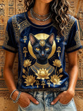 Women’s Ancient Egyptian Civilization Printed Casual T-Shirt