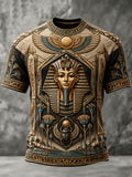Men’s Ancient Egyptian Civilization Printed Casual T-Shirt