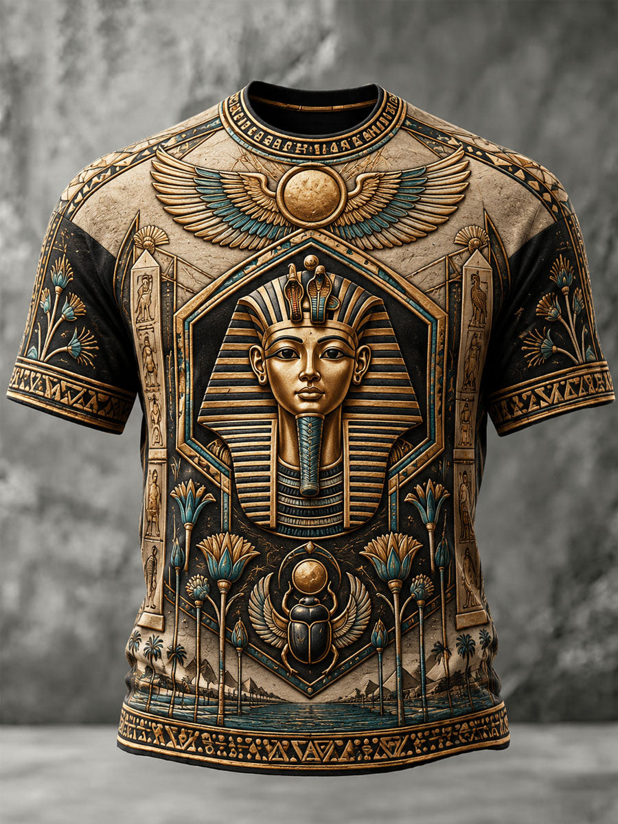 Men’s Ancient Egyptian Civilization Printed Casual T-Shirt