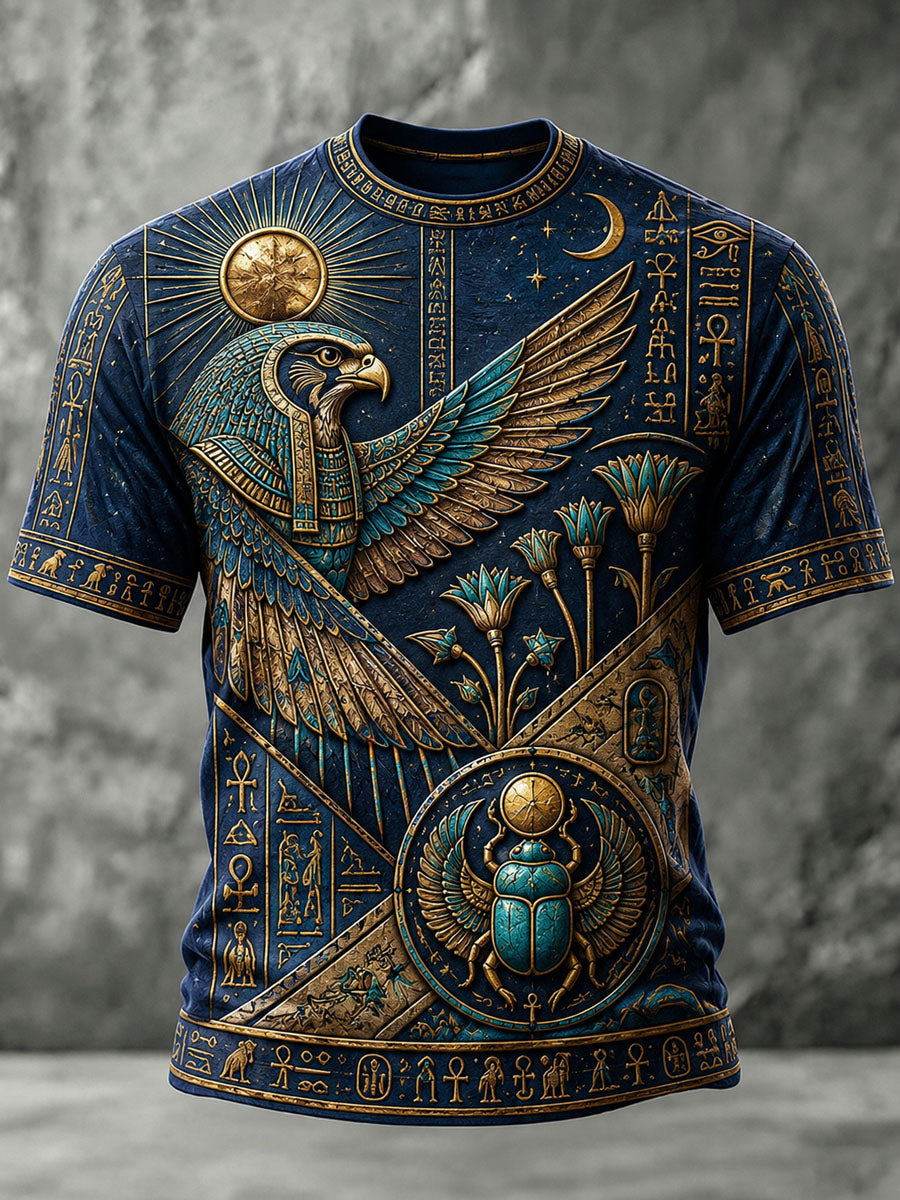 Men’s Ancient Egyptian Civilization Printed Casual T-Shirt
