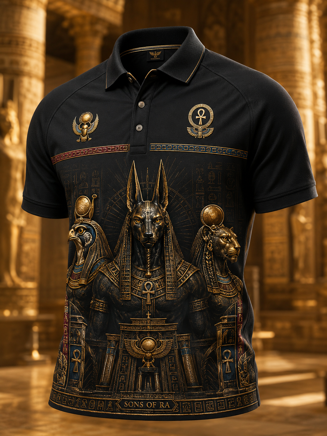 Men's Egyptian Civilization Polo Shirt