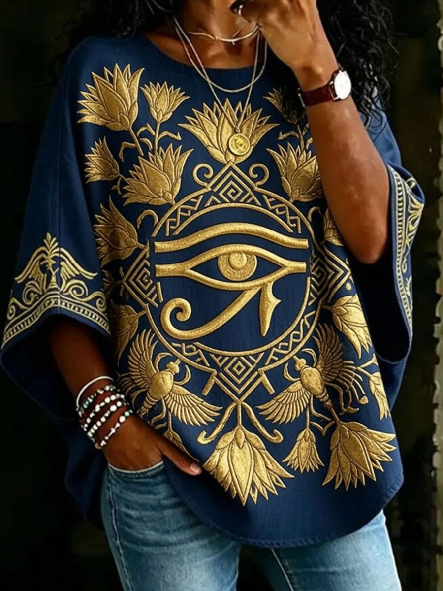 Women's Art of Ancient Egyptian Civilization Print Top