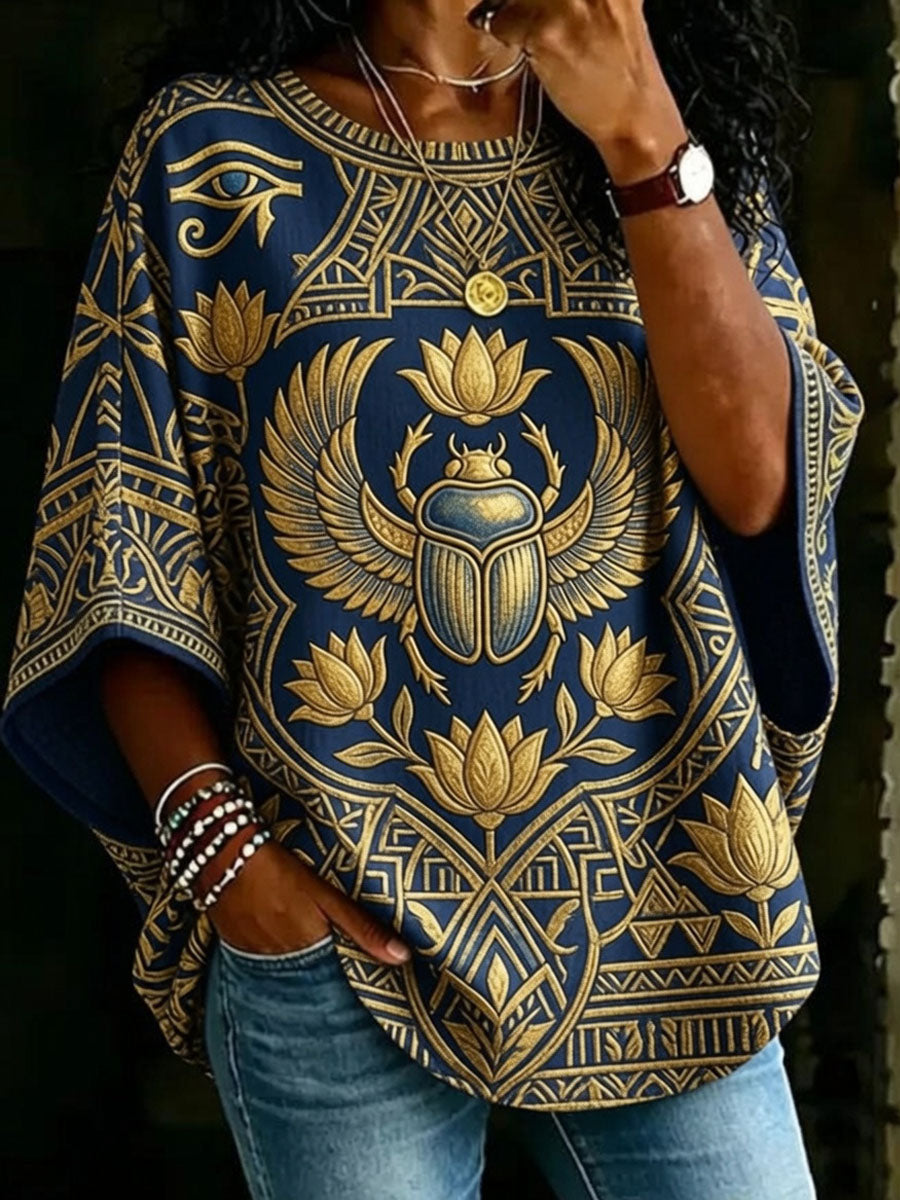 Women's Art of Ancient Egyptian Civilization Print Top